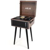 Akai ATT-101BT retro gramofon s Bluetooth 5.0, USB/SD in vgrajenimi zvočniki &amp;ndash; rjav Slike