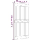  Drsna vrata s kompletom vodil 95x210 cm trdna borovina, (20804589) | Shoptok.si