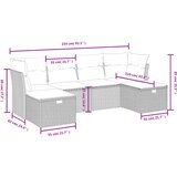  6-dijelni set vrtnih sofa s jastucima bež od poliratana | shoptok.hr