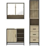  3-dijelni set kupaonskog namještaja boja hrasta sonome drveni | shoptok.hr