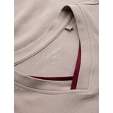Ombre Men's T-shirt with contrasting inserts and v-neck - beige | shoptok.hr