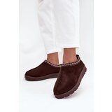 Boto Low Women's Snow Boots With Embroidery Chocolate Juvielle | shoptok.hr
