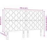  Vzglavje Črna 160 cm blago, (5000142465) | Shoptok.si