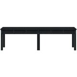  Klupa s 2 sjedala crna 159 5x44x45 cm masivna borovina | shoptok.hr