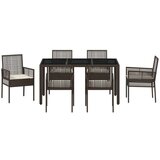  Set 4 Rjava Poli ratan, kaljeno steklo, prašno lakirano jeklo, (22015568) | Shoptok.si