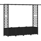  Povišeni krevet s mrežom i krovom Crna 203 x 40 x 138 cm PP | shoptok.hr