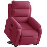  Naslonjač na podizanje crvena boja vina baršunasti | shoptok.hr