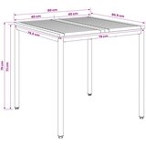  Stol za večeru u vrtu Prirodna i bijela 80 x 80,5 x 75 cm | shoptok.hr