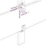 vidaXL Posteljno vzglavje 4 kosa siv 90x5x78/88 cm umetno usnje | Shoptok.si