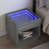 vidaXL Noćni ormarić s beskonačnim LED boja hrasta 50x50x50 cm | shoptok.hr