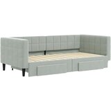  Dnevni krevet na razvlačenje svjetlosivi 90 x 190 cm baršunasti | shoptok.hr