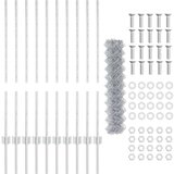 vidaXL Ograda sa 20 U stupova Srebrna 1x10 m Čelik | shoptok.hr