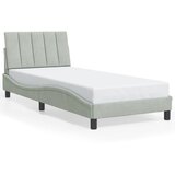 Maison Chic Posteljni okvir - Enojna postelja - Postelja za odrasle brez vzmetnice svetlo siv 90x200 cm žamet-J7612, (21774066) | Shoptok.si