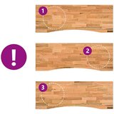 vidaXL Mizna plošča rjava 140x60x2,5 cm trdna hrastovina pravokotna | Shoptok.si