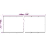  Vrtni zaslon za privatnost bijeli 800 x 120 m PVC | shoptok.hr