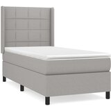  Kreveta s oprugama i madrac svjetlosivi 80x200cm tkanina | shoptok.hr