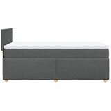 Krevet box spring s madracem tamnosivi za 1 osobu tkanine | Eponuda.com