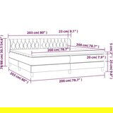  Box spring postelja z vzmetnico roza 200x200 cm žamet, (20788805) | Shoptok.si