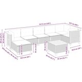 vidaXL 8-dijelni set vrtnih sofa od poliratana s jastucima bež | shoptok.hr