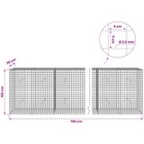  Gabion s žicom debljine 3,5 mm i mrežom 5x5 cm 700x30x100 cm | shoptok.hr