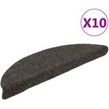  Prostirke za stepenice, samoljepljive, 10 kom, 56x17x3 cm, antracit, poluokrugle | shoptok.hr