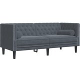 Maison Chic kavč - Sofa - Kanape chesterfield z vzglavniki dvosed temno siv žamet, (21727357) | Shoptok.si