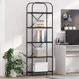 vidaXL Polica Crni hrast 60 x 30 x 183 cm Konstruirano drvo Cijene