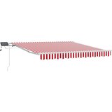  Skrovita tenda Crvena i bijela 350 x 250 cm Tkanina i čelik | shoptok.hr