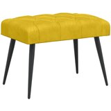  Klupa s gumbastim tkanjem Žuta 60 x 40 x 45 cm Baršun | shoptok.hr