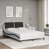  Okvir kreveta bez madraca Zadar bijeli i crni 140 x 190 cm od umjetne kože | shoptok.hr