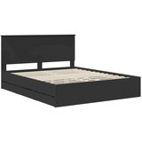  Okvir za krevet Crna 160 x 200 cm Inženjersko Drvo - Crna 160 x 200 cm | shoptok.hr