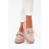 Boto Ladies Moccasins Decorated With Rhinestones Beige Patina | Shoptok.si