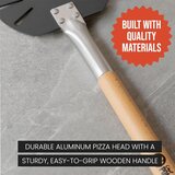 CHEF POMODORO aluminijasta pizza lopatka s perforacijo in lesenim ročajem | Shoptok.si