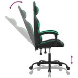  Igraća stolica crno-zelena od umjetne kože | shoptok.hr