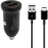  Auto punjac 30w usb-a + type-c ulaz sa usb-a na type-c kablom sivi ( A722 ) Cene