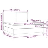 Krevet s oprugama i madracem bijeli 180x200 cm umjetna koža | shoptok.hr