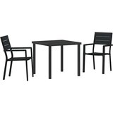  Vrtni set za objed 3 pcs Crna Čelik s prahom premazan | Eponuda.ba