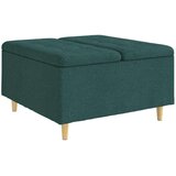  Shranjevalna tabureta Temno zelena 80 x 80 x 45 cm blago, (5000208385) | Shoptok.si