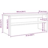 TV omarica Črna Orehovina 100 x 35 x 40 cm Konstruiran les, (5000137157) | Shoptok.si