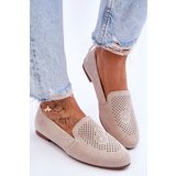 S. BARSKI Suede Comfortable Loafers Beige Giovana | Shoptok.si