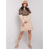 RUE PARIS Dress-LC-SK-0098.37X-Beige | Shoptok.si