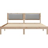  Krevetna konstrukcija s uzglavljem Svijetlo siva 200 x 200 cm | shoptok.hr