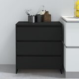  Komoda crna 70 x 41 x 75 cm od konstruiranog drva | shoptok.hr