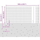 vidaXL Euro Fence z 5 U stebrički Zelena 1x10 m Jeklo | Shoptok.si