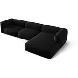 Micadoni Črna kotna sedežna garnitura (desni kot) Martina – Home | Shoptok.si