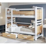 Molarem Home Drveni dječji krevet na kat Janis s ladicom - svijetlo drvo - 200x90 cm - Bez madraca | shoptok.hr