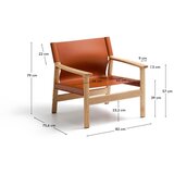 Kave Home Konjak smeđa kožna fotelja Jan – | shoptok.hr