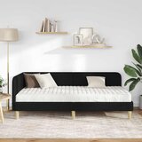  Kutni okvir kreveta Crna 90 x 190 cm tkanina | Eponuda.com