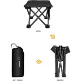 KingCamp Zložljiv Mini Stol za kampiranje KC2137, črn/siv | Shoptok.si