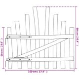  Lukasta ograda 100 x 90 cm Impregnirano drvo lješnjaka Prirodna | shoptok.hr